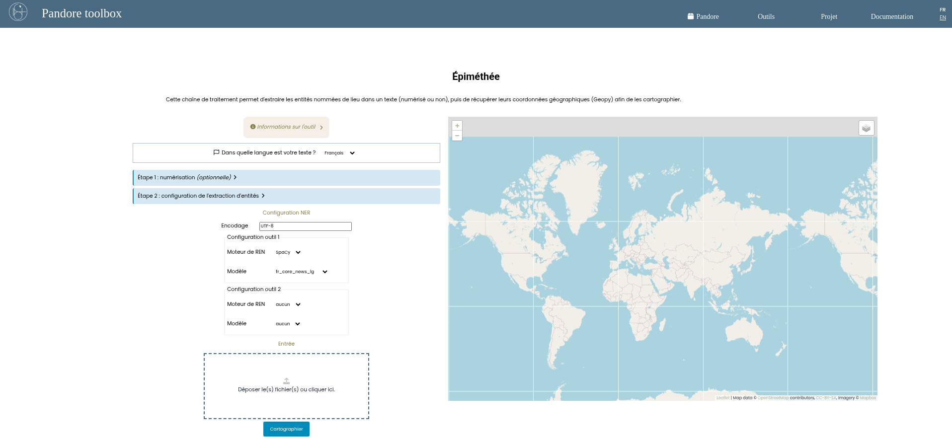 image de l'interface d'Épiméthée